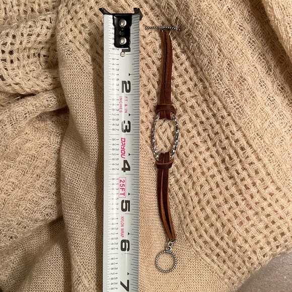 Leather & Silver Tone Bracelet with Toggle Clasp - Picture 9 of 10